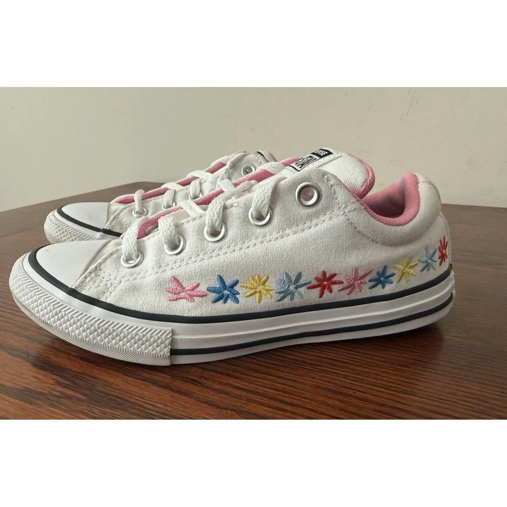 Converse CTAS Street White/Multicolor Girl's Youth Sneakers Size 3 A09815F